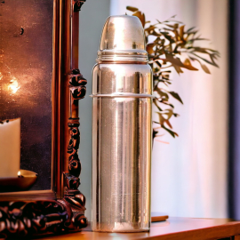 Matte finish copper thermos water bottle